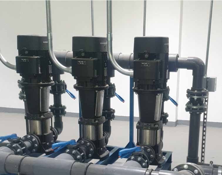 Water booster pump units